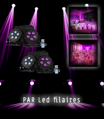 Pack lumière d'ambiance filaire — Location Son Lumière Effets Video (Oise)