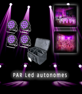 Pack lumière d'ambiance autonome — Location Son Lumière Effets Video (Oise)